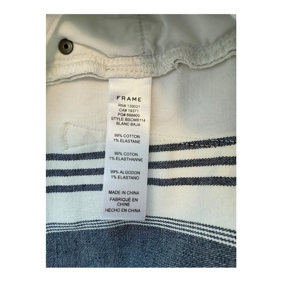 Frame Women's Baja Stripe Crop Mini Boot Jean - Size 28 - Picture 6 of 14
